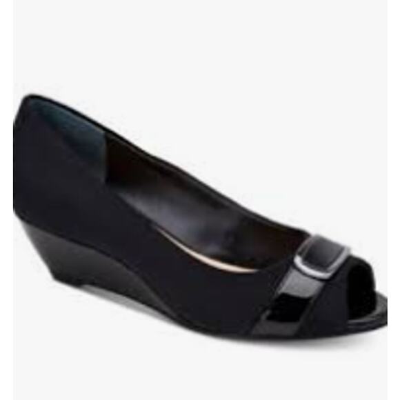 Alfani Carter Step N Flex Wedge Sandals Size 10 EUC Comfort Buckle - Picture 6 of 6